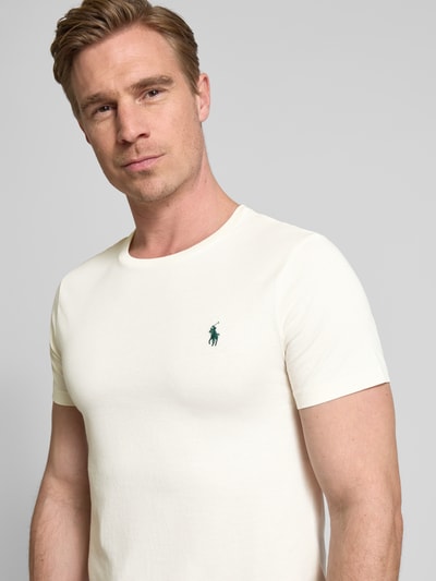 Polo Ralph Lauren T-Shirt mit Label-Stitching Offwhite 3