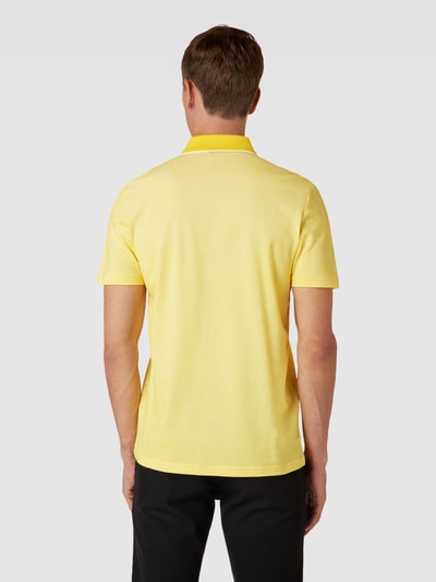BOSS Orange Slim fit poloshirt met labelpatch, model 'Oxford' Geel - 5