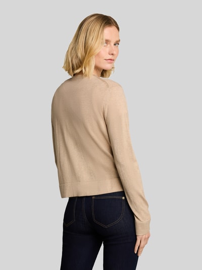Tom Tailor kardigan rozpinany o kroju regular fit z mieszanki bawełny z domieszką jedwabiu Biały 5