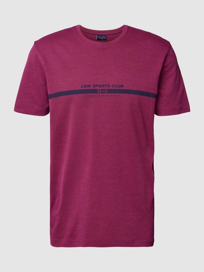 Christian Berg Men T-shirt met print aan de voorkant Fuchsia - 2