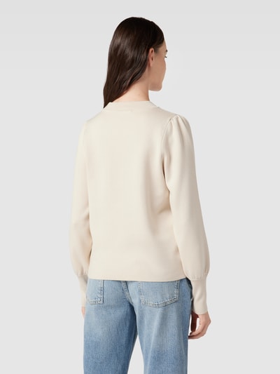 Jake*s Collection Gebreide pullover met ballonmouwen Ecru - 5