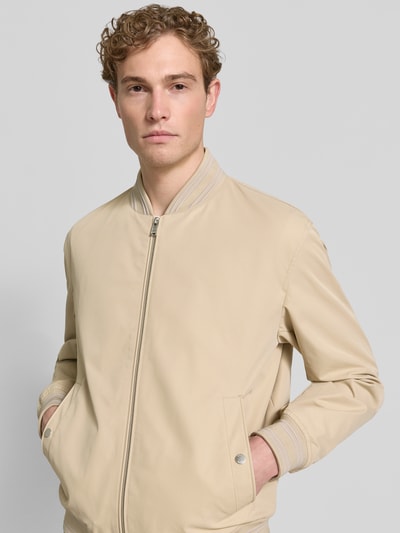 BOSS kurtka w styl college o kroju regular fit z aplikacją z metką model 'COMBER-262' Beżowy 3