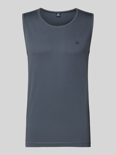 Produktfoto, Tanktop mit Rundhalsausschnitt und Logo-Print von Lerros in Grau, Herren, Reine Baumwolle, Regular-Fit, Rückenlänge 69 cm bei Größe M