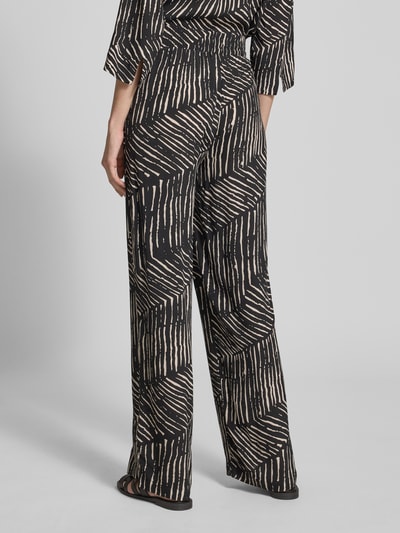 OPUS Stoffen broek van viscose met elastische band, model 'Marou' Zwart - 5