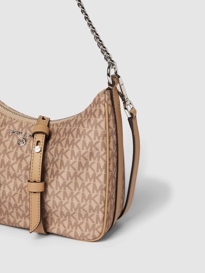 MICHAEL Michael Kors Torebka saddle z wzorem z logo na całej powierzchni Camel 3