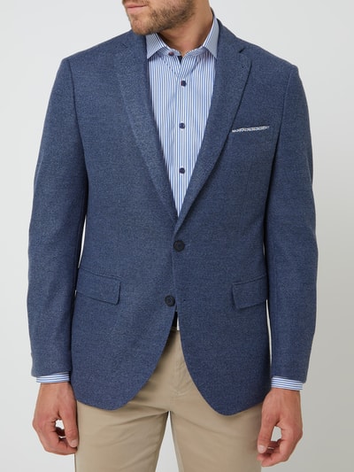 MCNEAL Slim fit 2-knoops colbert met geweven structuur, model 'Peter'  Blauw - 3