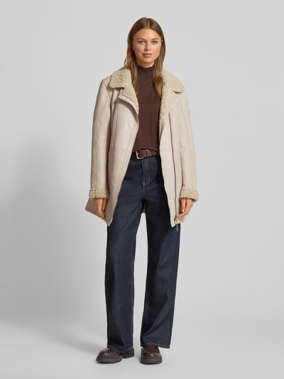 Cabrini Lederjacke aus Lammnappa Offwhite 1