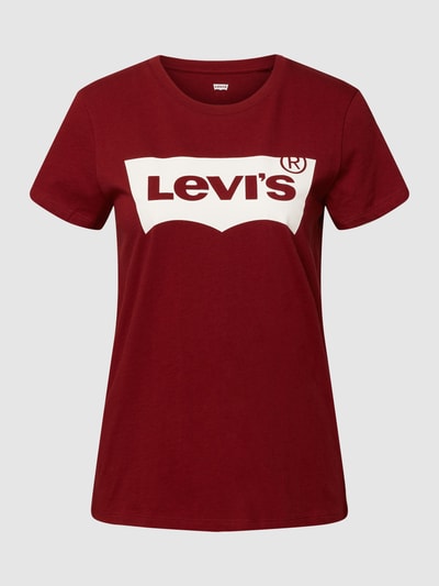 Levi's® T-Shirt mit Label-Print Modell 'THE PERFECT TEE' Bordeaux 2