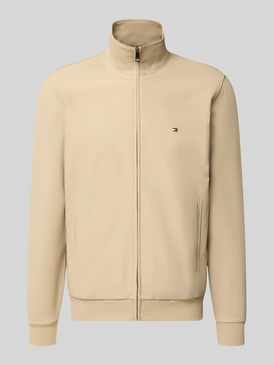 Produktfoto, Regular Fit Blouson aus Baumwoll-Mix von Tommy Hilfiger in Beige, unifarben, Stehkragen, seitliche Eingrifftaschen, elastische Abschlüsse