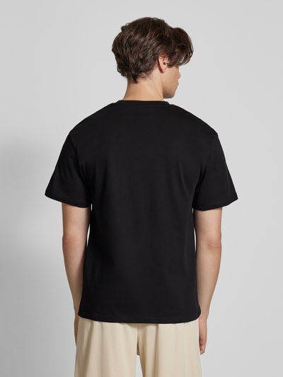 Jack & Jones T-shirt met labelprint, model 'CYRUS' Zwart - 5