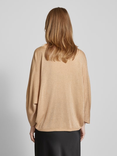 ZABAIONE Strickpullover mit V-Ausschnitt Camel 5