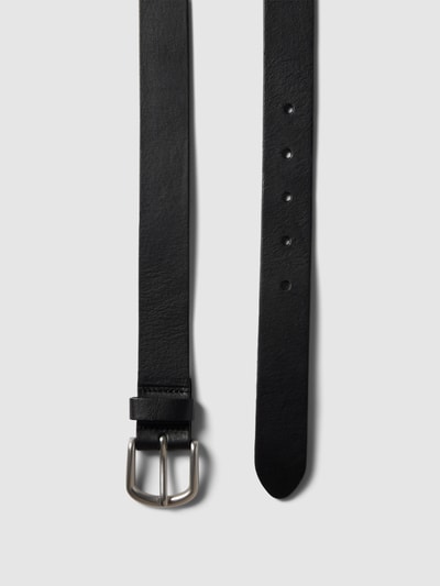 Weinmann Leren riem met doornsluiting, model 'Volanato' Zwart - 3