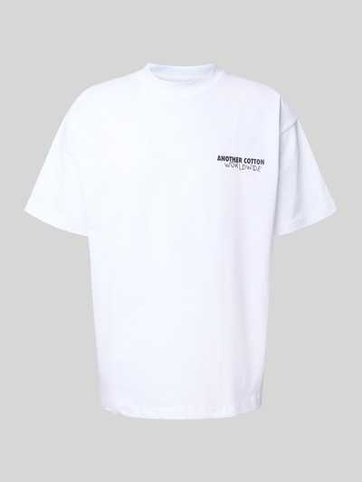 ANOTHER COTTON LAB Oversized T-Shirt mit Label-Print Modell 'Getaway' Weiss 2