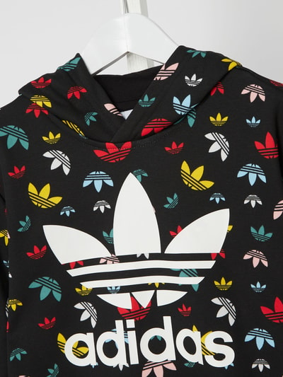 adidas Originals Bluza z kapturem z wzorem z logo Czarny 2