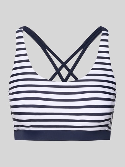 VENICE BEACH Top bikini z elastycznym paskiem model ‘Summer’ Ciemnoniebieski 1