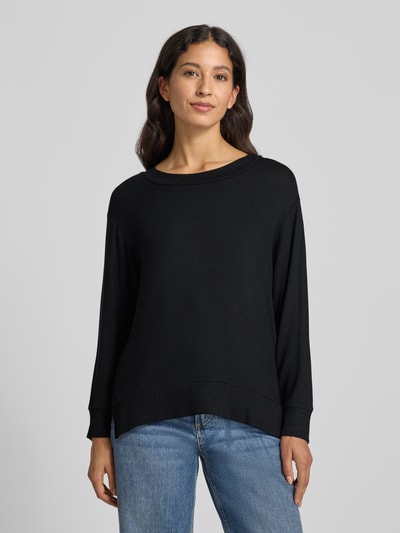 Marc O'Polo Regular Fit Langarmshirt mit gerippten Abschlüssen Black 4