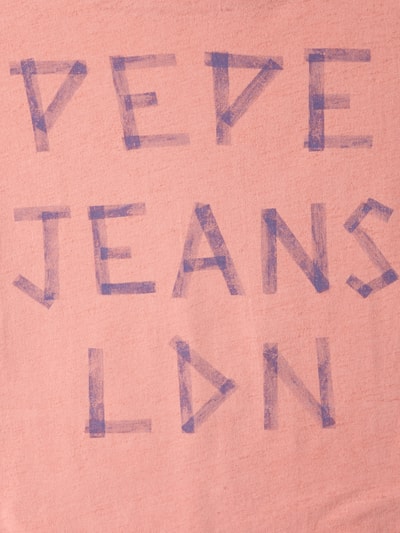 Pepe Jeans T-Shirt mit Logo-Print Koralle Melange 2