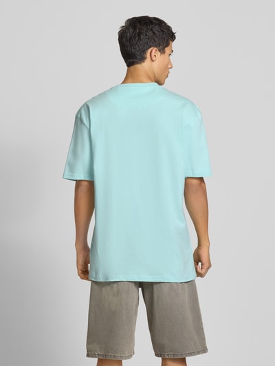 KARL KANI T-shirt met labelstitching Oceaanblauw - 5