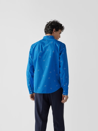 Kenzo Freizeithemd mit Allover-Muster Royalblau 5