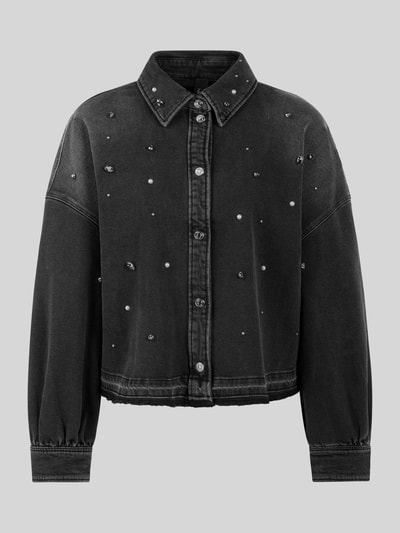 Marc Cain Jeansjacke mit Perlen und Strasssteinen Black 2