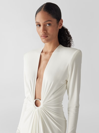 Alexandre Vauthier Abendkleid mit Zierbesatz Offwhite 3