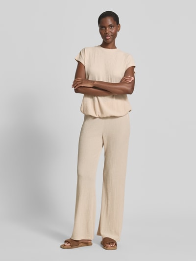 Christian Berg Woman Hose mit Strukturmuster Beige 1
