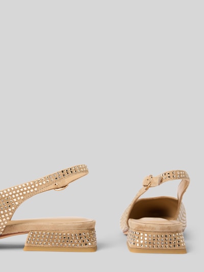 ALMA EN PENA Leren pumps met siersteentjes Zand - 2