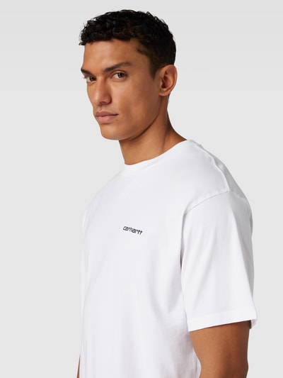 Carhartt Work In Progress T-Shirt mit Label-Stitching Weiss 3
