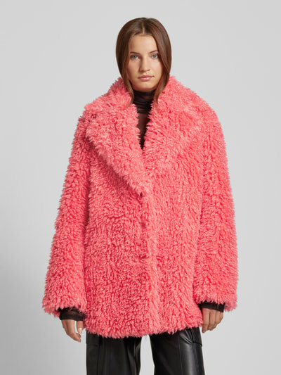 Patrizia Pepe Mantel mit Reverskragen Modell 'CAPPOTTO 3 BOTTONI' Pink 4