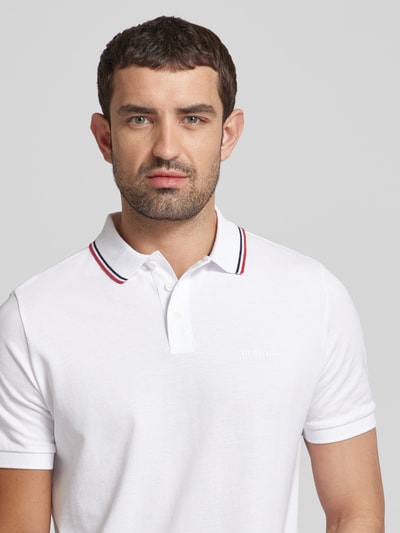 HECHTER PARIS Poloshirt mit Kontraststreifen Weiss 3