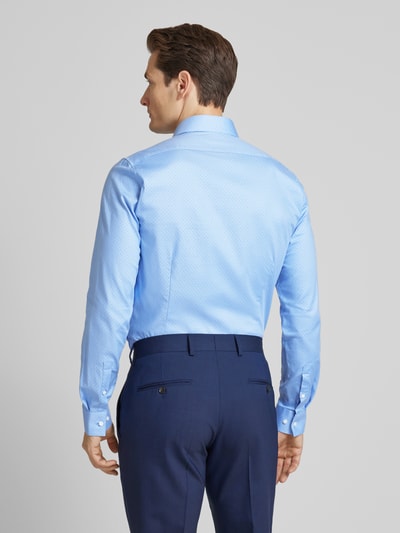 CK Calvin Klein Slim fit zakelijk overhemd met kentkraag, model 'Bari' Bleu - 5