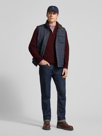 Polo Ralph Lauren Gebreide pullover van wol met opstaande kraag en ritssluiting Bordeaux - 1