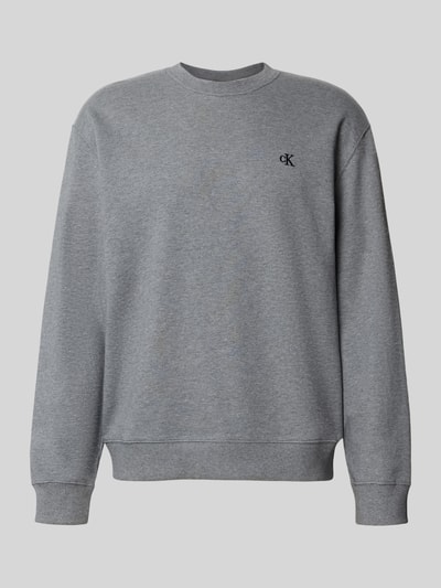 Calvin Klein Jeans Sweatshirt mit Label-Stitching Mittelgrau 2