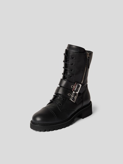 Giuseppe Zanotti Bikerboots mit Label-Details Black 2