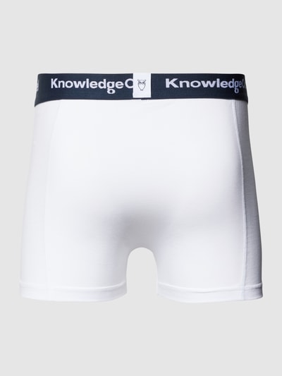 Knowledge Cotton Apparel Trunks mit elastischem Label-Bund im 3er-Pack Hellgrau Melange 3