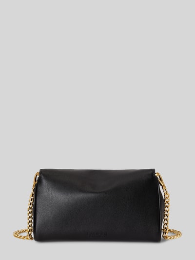 Lauren Ralph Lauren Schoudertas van echt leer met afneembare draagketting Zwart - 5
