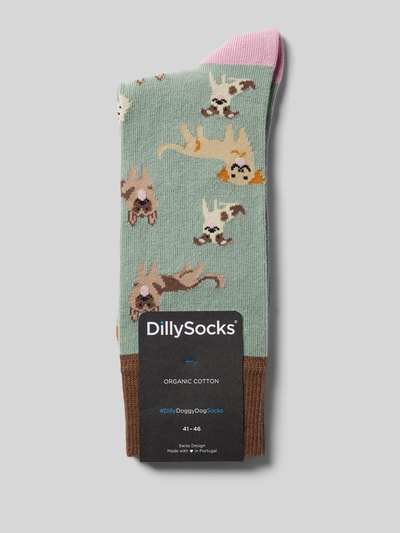 DillySocks Socken mit Allover-Muster Hellgrau 3