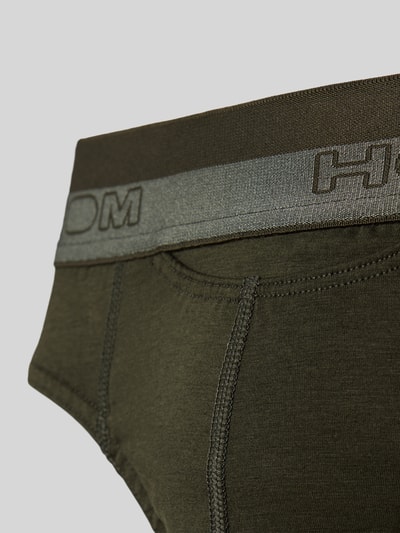 HOM Slip mit elastischem Logo-Bund Khaki 2