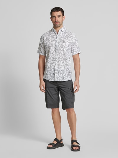 Tom Tailor Regular Fit Cargoshorts aus Baumwoll-Elasthan-Mix Anthrazit 1