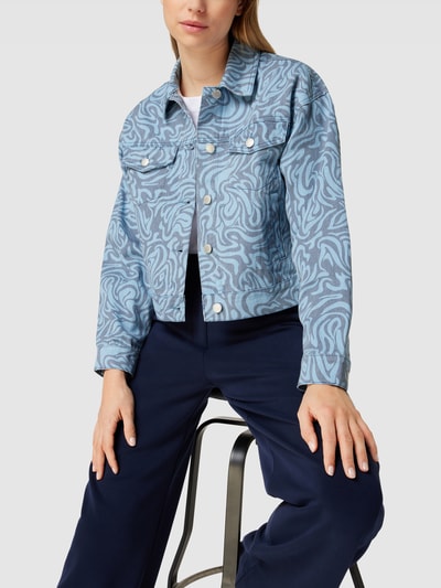 B.Young Jeansjacke mit Allover-Muster Modell 'Kora' Bleu 3