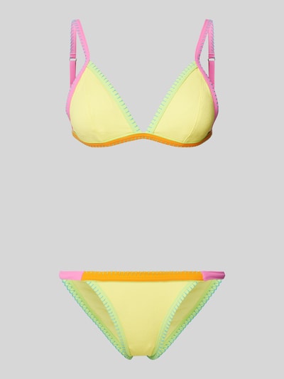 Banana Moon Bikini-Set mit Strukturmuster Modell 'TANEOFIABA SANTACOLOR' Gelb 1