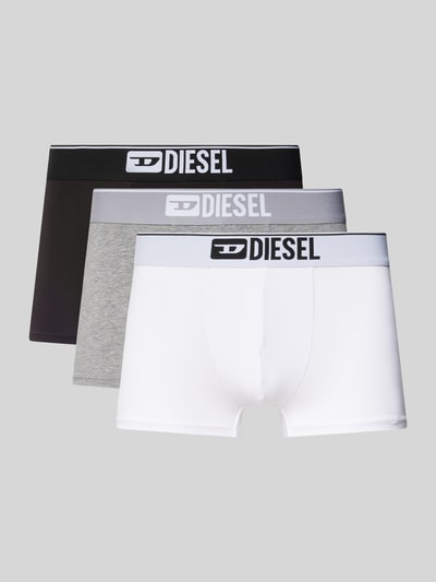 Diesel Trunks mit elastischem Logo-Bund im 3er-Pack Mittelgrau 1