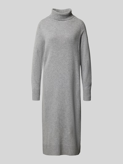 Fynch-Hatton Strickkleid mit Rollkragen Hellgrau Melange 2