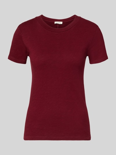 Produktfoto, T-Shirt mit Rundhalsausschnitt Modell 'SONOMA' von American Vintage in Bordeaux, reine Baumwolle, Slim Fit, glatte Struktur