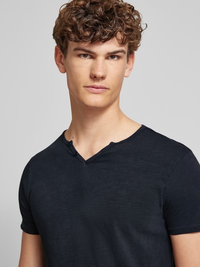 Blend T-shirt met serafinohals Zwart - 3