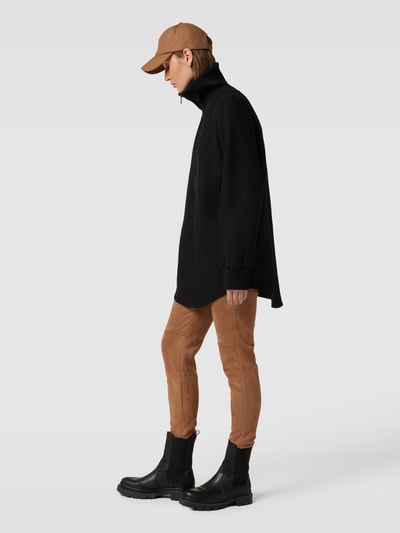 JAKE*S STUDIO WOMAN Oversized gebreide pullover met opstaande kraag Zwart - 1