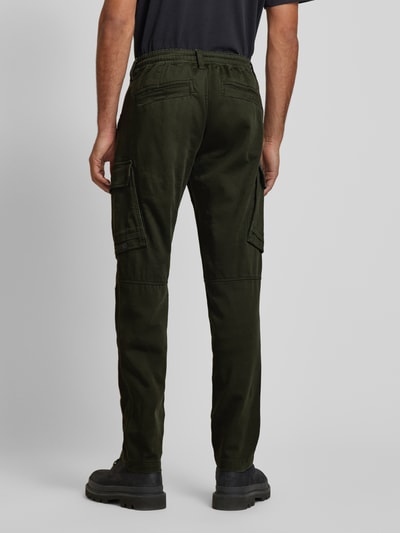 PME Legend Spodnie cargo o kroju tapered fit z tunelem Oliwkowy 5