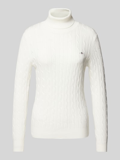 Gant Strickpullover mit Rollkragen Offwhite 2