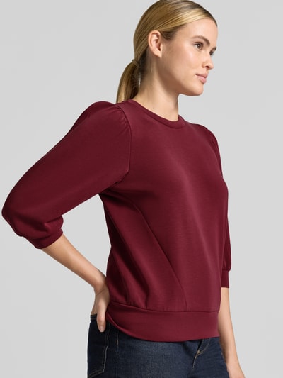 Selected Bluza o luźnym kroju z mieszanki modalu 'TENNY' Bordowy 3