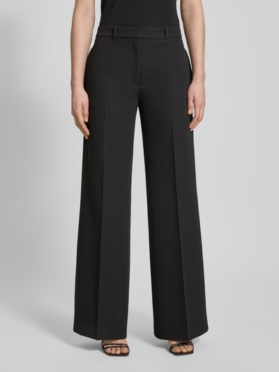 HUGO Wide Leg Anzughose mit Bügelfalten Modell 'Hasene' Black 4